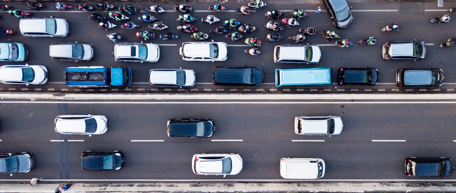 Traffic in Jakarta, Indonesia