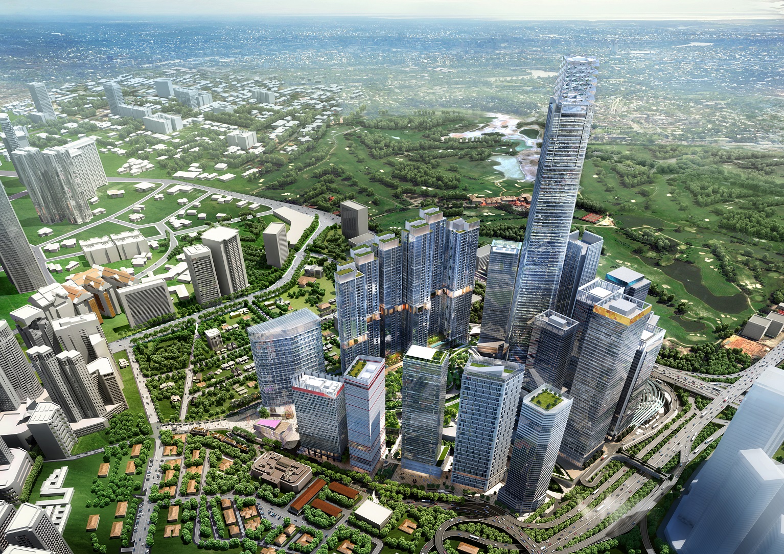 Ariel view rendering of TRX