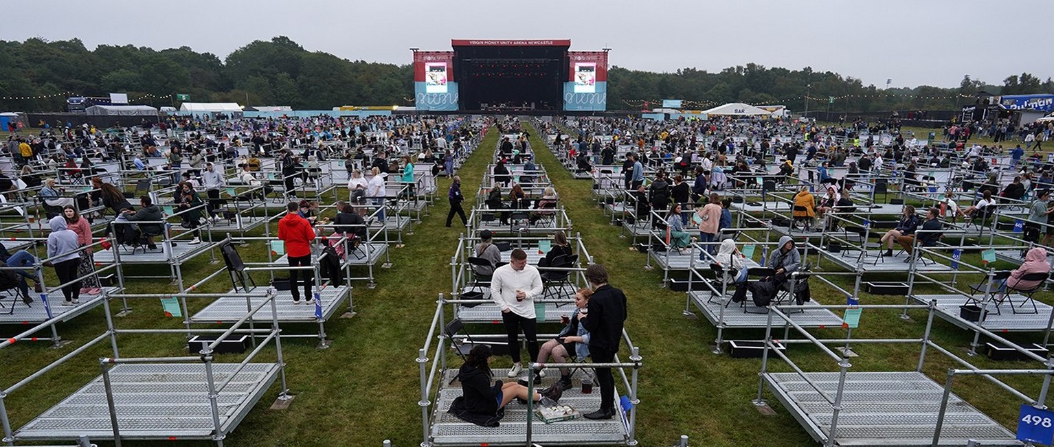 An outdoor concert, hosted by musician Sam Fender