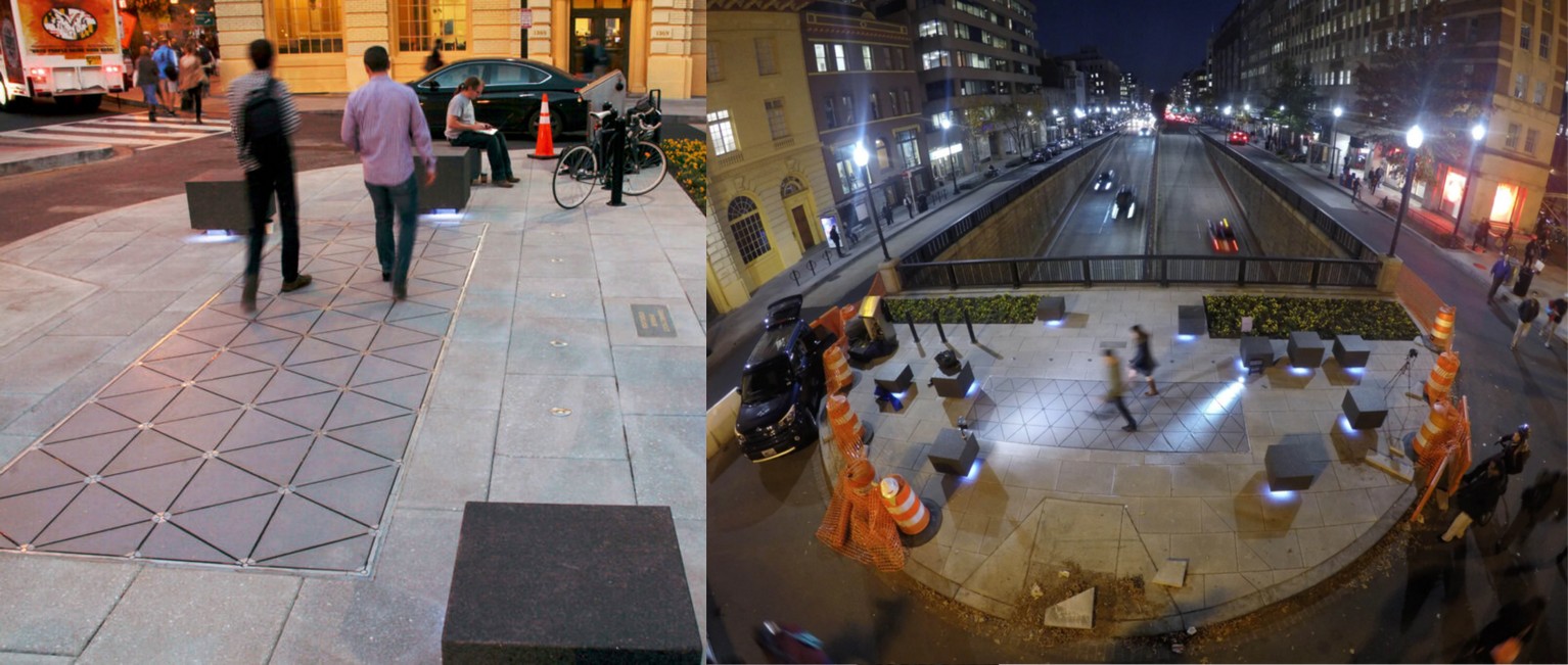 Pavegen sidewalk in Washington DC, USA