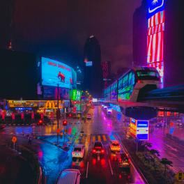 The iconic Bukit Bintang junction night