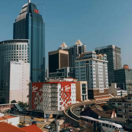 Kuala Lumpur on a cloudless day