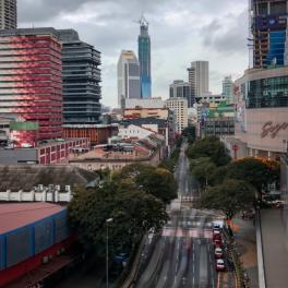 Traffic flow in Kuala Lumpur city centre